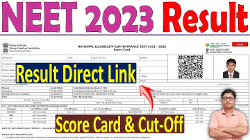 NEET 2023 Result Out 🔥 How to Check NEET 2023 Result 🔥 NEET 2023 Cut Off ¦¦ NEET 2023 Score Card 🔥