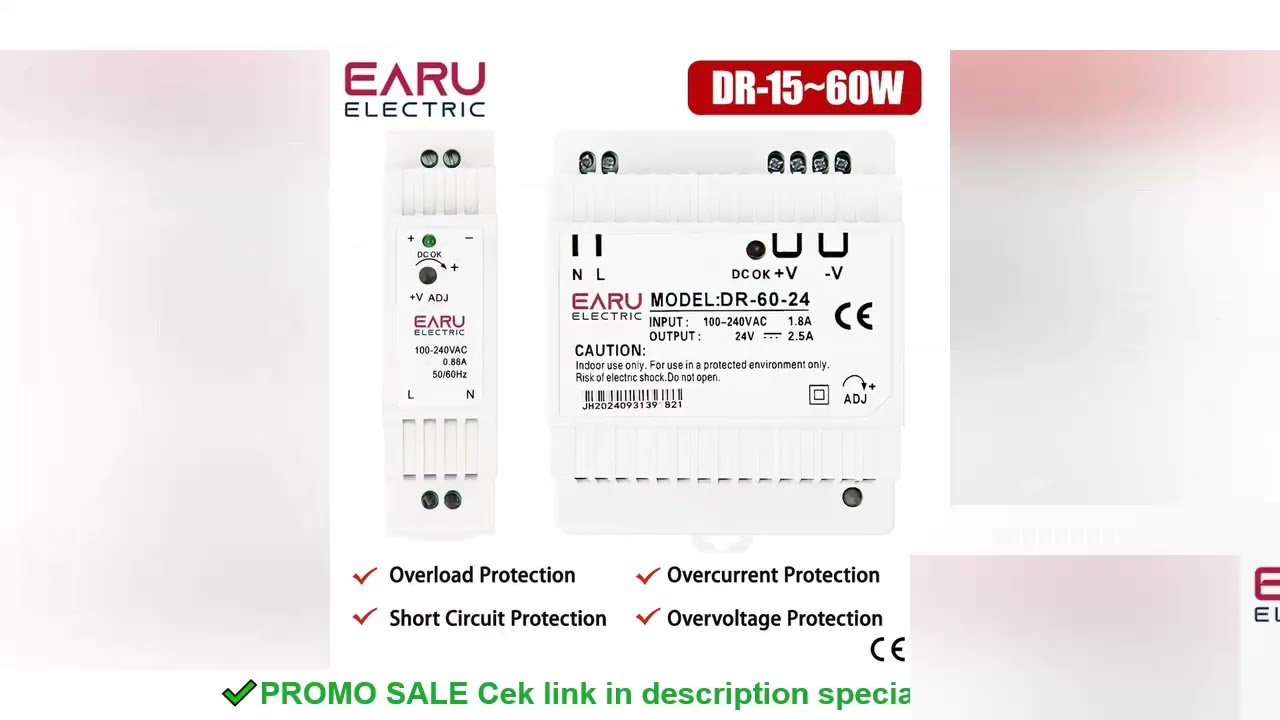 DR Switching Power Supply Single Output DC 5V 12V 24V DIN Rail Switch Power Supply Industrial Transf