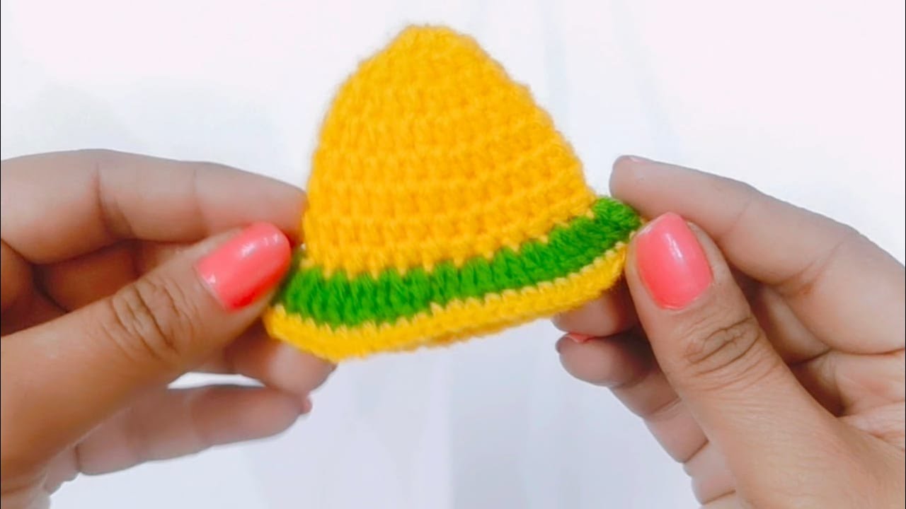 How To Make Kanha Ji Cap/6 no./कान्हा जी की 6 नंबर की कैप कैसे बनाएं। #kanhaji #laddugopal #crochet