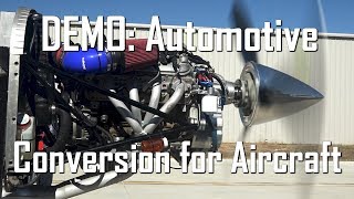 V8 Auto Engine DEMO with PSRU's Geared Drive for Aircraft