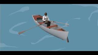 Rowing boat 2D animation