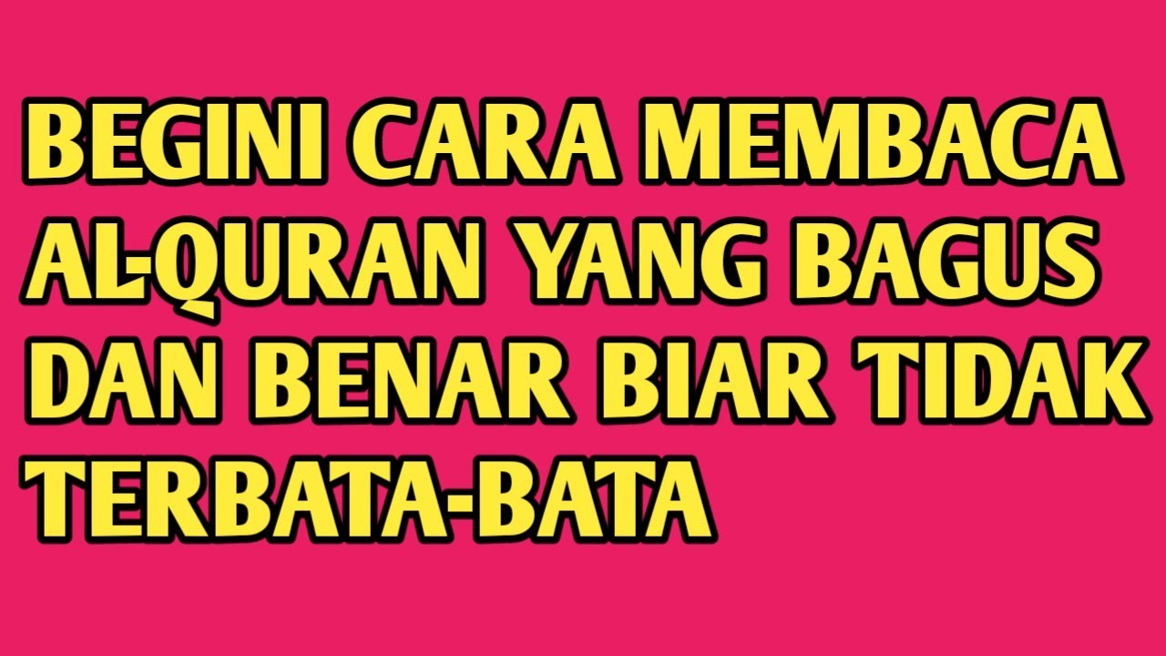 PAKAILAH NADA SEPERTI INI BIAR MUDAH DAN TIDAK TERBATA BATA MEMBACA ALQUR'AN