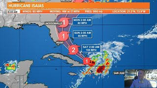 Isaias now a Cat 1 hurricane, headed toward Bahamas; here's what to expect in Florida