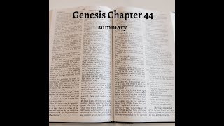 Genesis Chapter 44 - Summary - The Cup of Divination