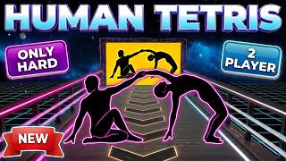 98% FAIL This Extreme 2-Player Game! (Human Tetris Twistup) 🛑