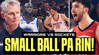 Hindi Na Nadala Si Coach Kerr Sa Small Ball Si Draymond Green Pa Rin Sentro Gsw Vs Rockets