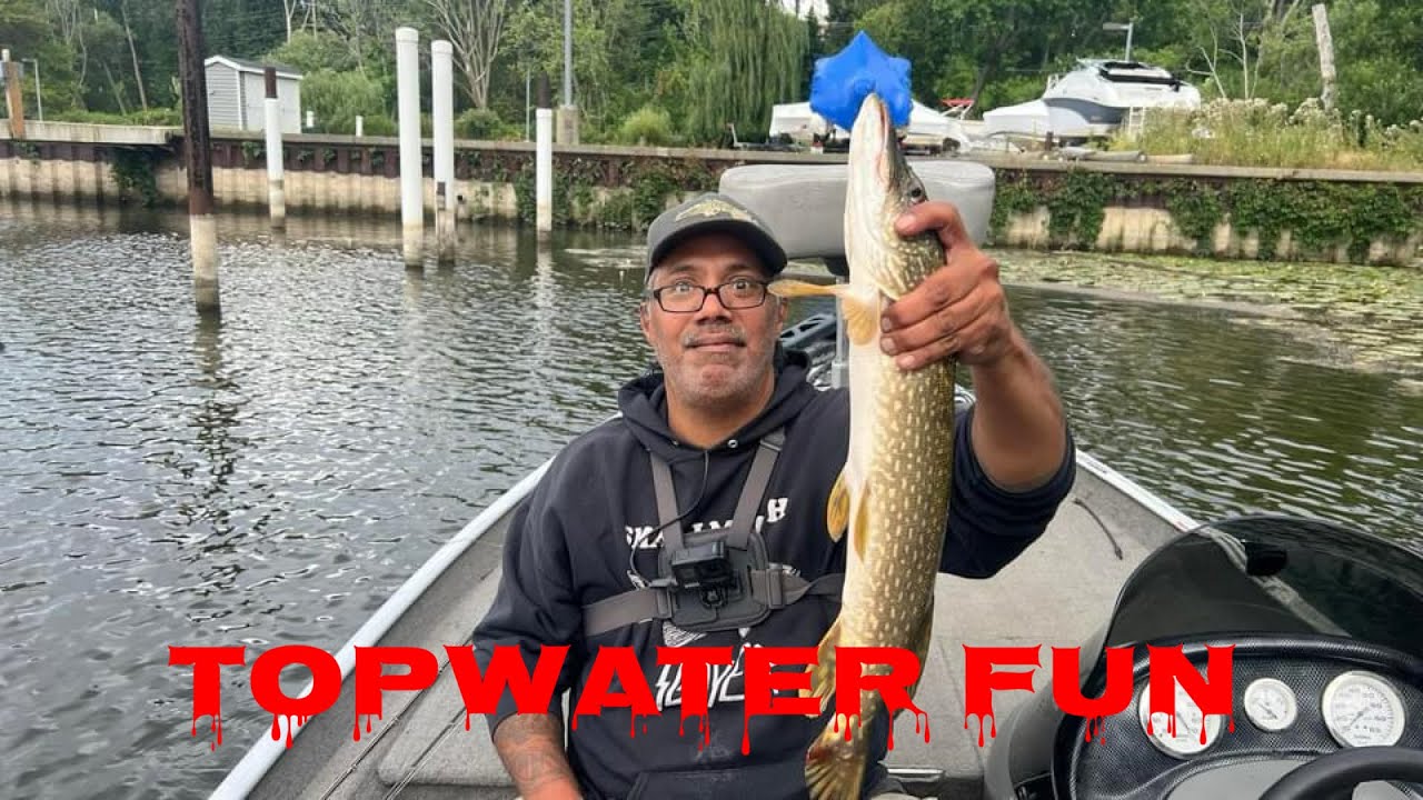 Ep 222- Topwater bass fishing fun.  The beginning of what would turn out to be a short trip