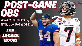 LIVE Post-Game Reaction To Houston Texans Vs New York Giants OVERTIME Loss, What Now!