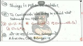 python MCQs questions and answers||M3-R5 - module 3||  50+ important MCQs Wealth