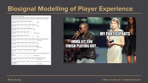 Biosignal Modelling of Player Experience - Myat Aung