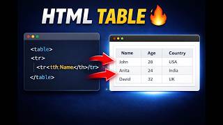 Advanced HTML Table Project | Real World Example |HTML Tables Like a Pro | Advanced Project