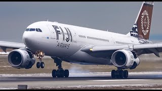 (4K) Winter Arrivals at Vancouver Int&#39;l Airport | A330, 777, 737, A320