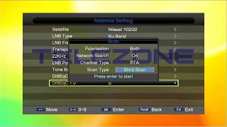 INSTALLATION NILESAT ALL TV FREQUENCIES ON TELEZONE RECEIVER/BLIND SCAN FREQUENCIES/SATELLITE STORY