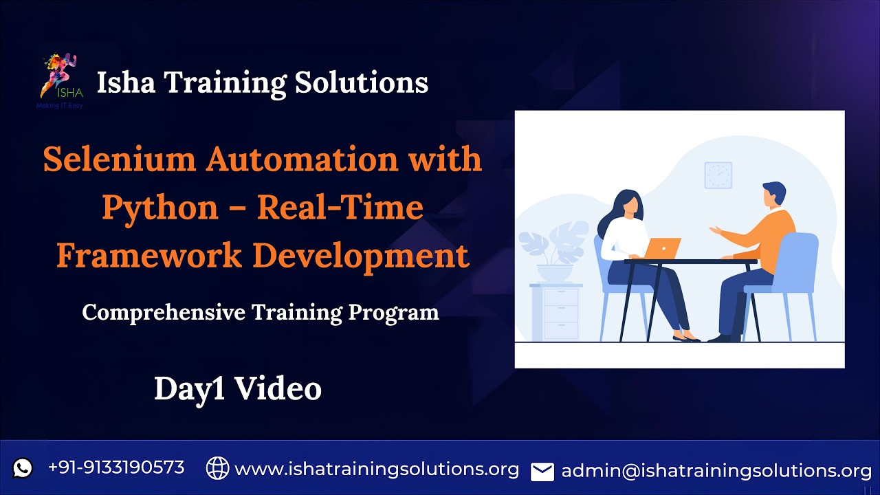 Selenium with Python Day1 video on 10th March 2025. Call/WhatsApp us on +91-9133190573 to enroll