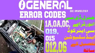 General dc invelter ac error codes faults 06,012,016,1A,019,OA1C,1B,A1,OC,OA,017,solutions