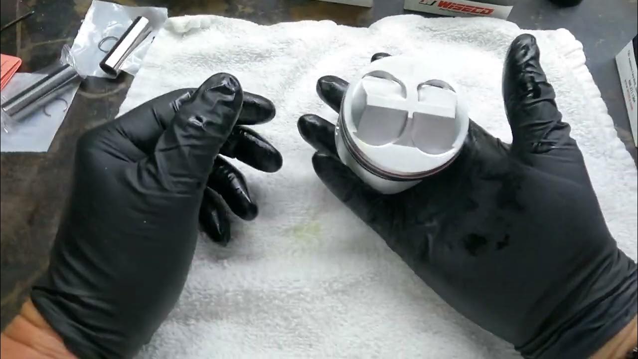 HondaCBX Wiseco Piston Ring Install YouTube