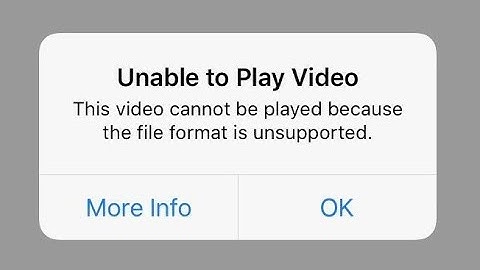 FIX unsupported video format