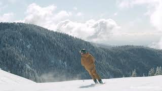 Skiing with BMPCC4K + DJI RS 2 with active track test