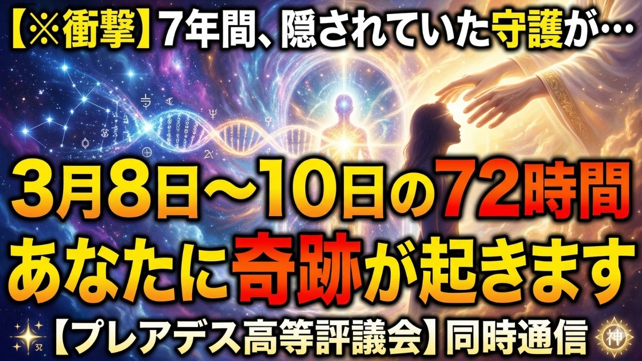 【※衝撃】3月8日～10日の72時間、あなたに奇跡が起きます【プレアデス高等評議会】