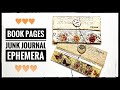 Junk journal ephemera  book page pockets