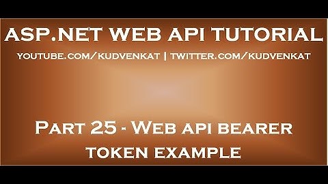 Web api bearer token example