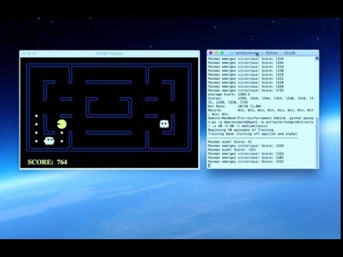Approximate Q-Learning of PACMAN