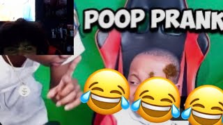 REACTING TO WIPING POOP ON MY LITTLE BROTHER PRANK