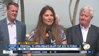 Proposal to open Del Mar bluff site to public
