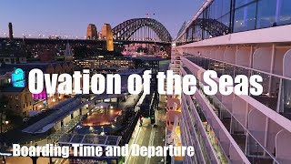 Boarding time on the Ovation of the Seas and a look around the ship before its departure from Sydney