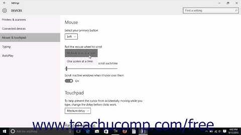 Windows 10 Tutorial Mouse and Touchpad Settings Microsoft Training