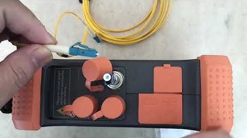 SKYSHL SS313T OTDR install FC-LC adapter to insert fiber with LC connector