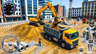 City Road Construction Simulator 🚧 Building Roads from Scratch | Heavy Machines Gameplay screenshot 1