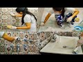 How To Clean Bathroom Tiles/Taps/Toilet & wash basin