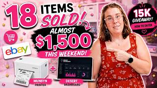 18 Items Sold This Weekend = Almost $1,500 This Weekend! + 15K Giveaway Details🎉
