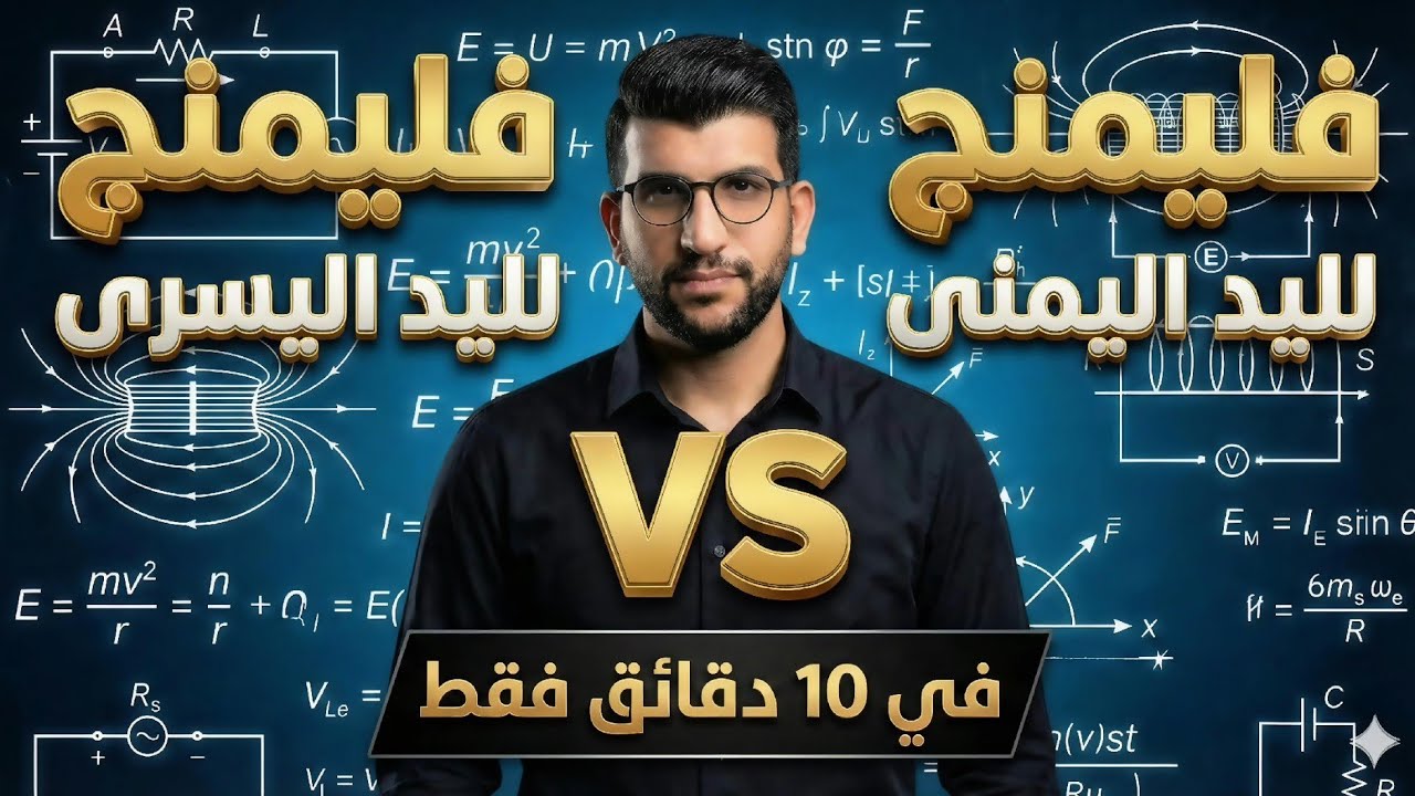 ازاى تفرق بين قاعده فلمنج لليد اليسرى واليمنى ومتضيعش درجات فى عشر دقائق فقط |فيزياء ثانويه عامه 