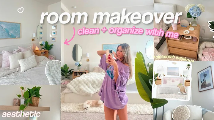 AESTHETIC ROOM MAKEOVER⭐️ decorating, organizing, shopping *pinterest inspired* thumbnail