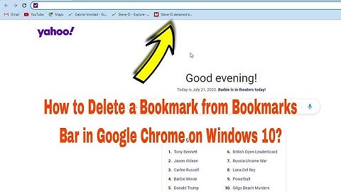 How to Delete a Bookmark from Bookmarks Bar in Google Chrome on Windows 10?