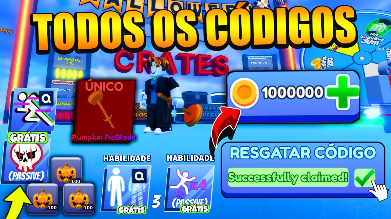 TODOS OS NOVOS CÓDIGOS de WINS +SWORDS no BLADE BALL! ROBLOX BLADE