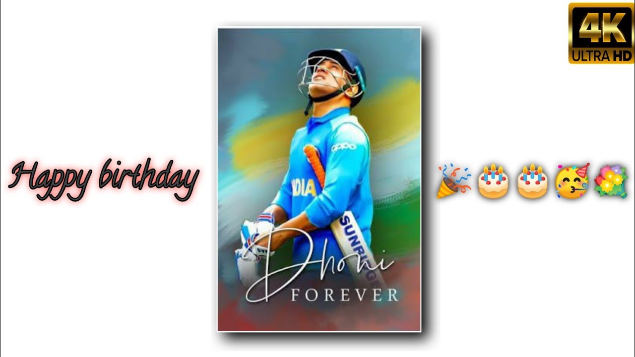MS Dhoni Birthday Status😍|| Mahi Birthday || 🥀4k Full Screen Status 