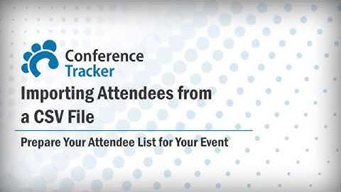 Import Attendees from a CSV File