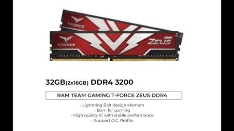 RAM TEAM GAMING T-FORCE ZEUS DDR4 32GB (2x16GB) PC3200 CL20 / RAM 32GB #shorts