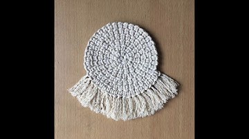 Round Table Macrame Handmade Handcrafted Tableclot