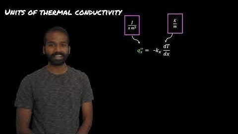 Units of Thermal Conductivity - MIT ChemE, Prof. Karthish Manthiram (Module 1.6)