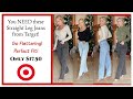 You NEED these High Rise Straight Leg Jeans from Target! On Sale! So Flattering!