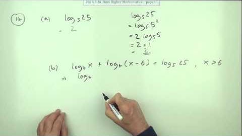 2016 New Higher Mathematics  paper 1 number 14