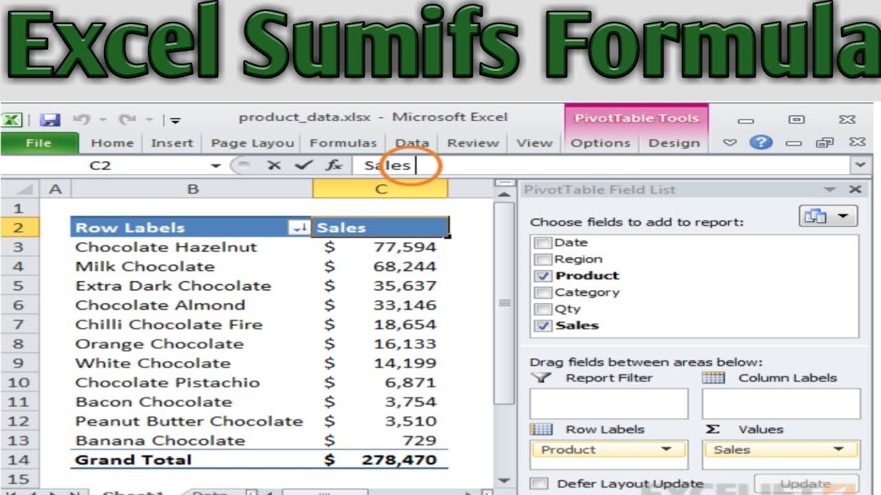 How to use Excel sumifs formula in Hindi ? - YouTube