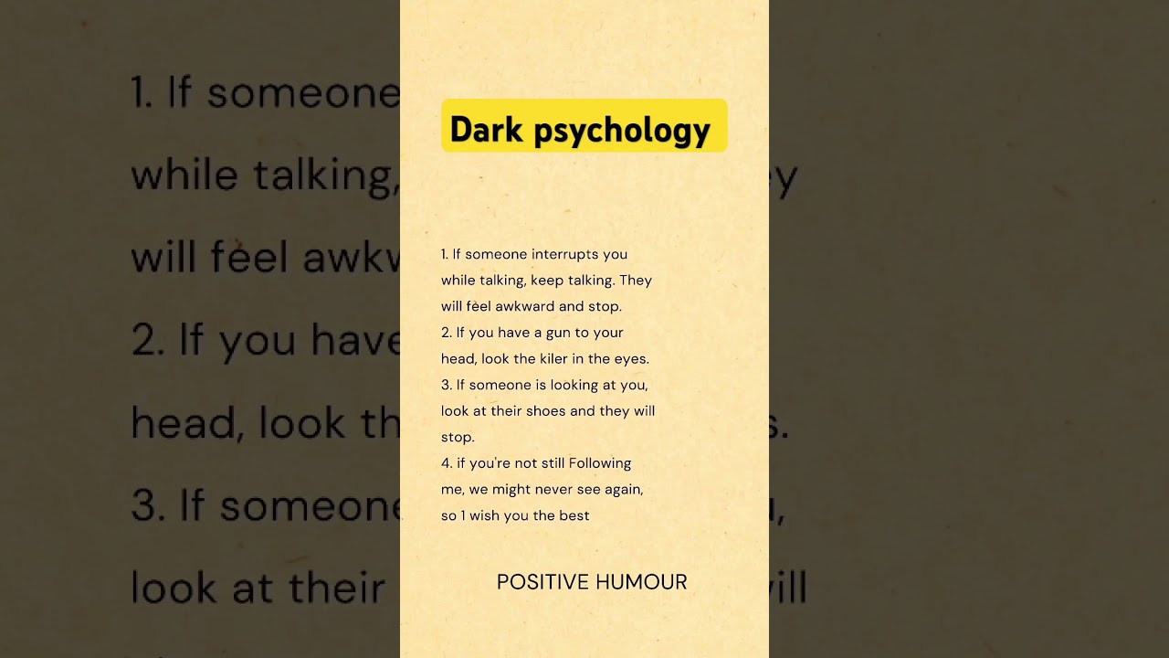 Unveiling dark psychology tactics ❓