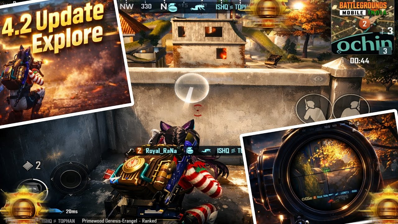 4.2 Bgmi Update Explore Some Frags || 60 FPS || Gamplay With Rana