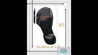600D Oxford Cloth Outboard Motor Cover, Waterproof UV Resistant Boat Engine Protective Cover for ...