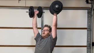 Day 109: Can a lazy 48 year old get back in shape #overheadpress